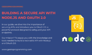 How to build a secure API with NODE.js OAUTH 2.0