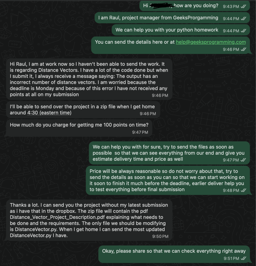 Whatsapp Chat Screenshot