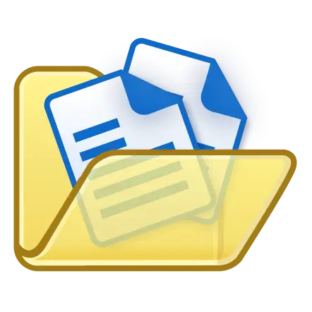 Yellow open folder icon representing Java file I/O operations