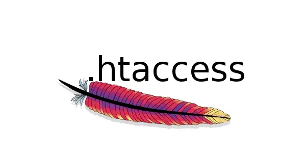 Terminal window showing .htaccess mod_rewrite rules for removing PHP and HTML file extensions from Apache URLs
