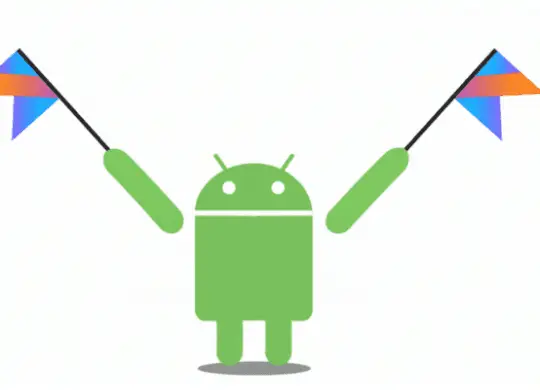 Kotlin and Android Studio logos side by side representing Kotlin for Android development