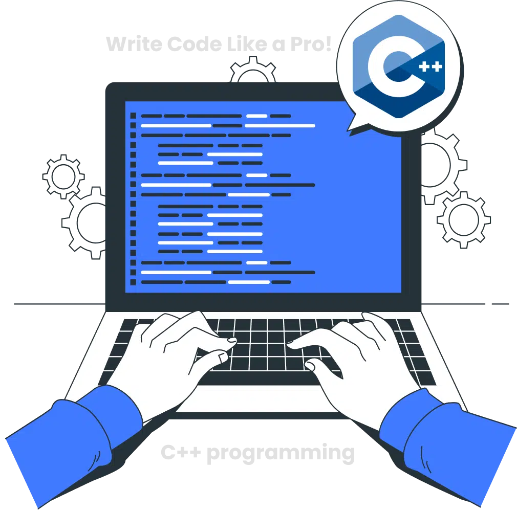 C++ code in a modern editor showing camelCase variable names and PascalCase class names