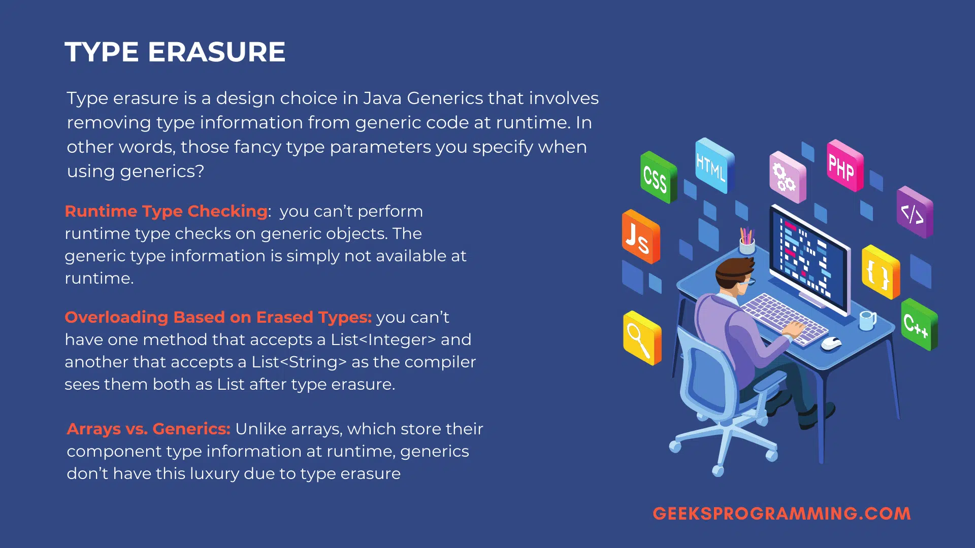 GeeksProgramming Java developer writing generic code in IntelliJ
