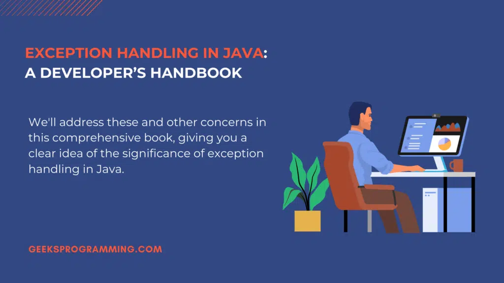 Java exception handling concept showing a try block routing an error into a catch block