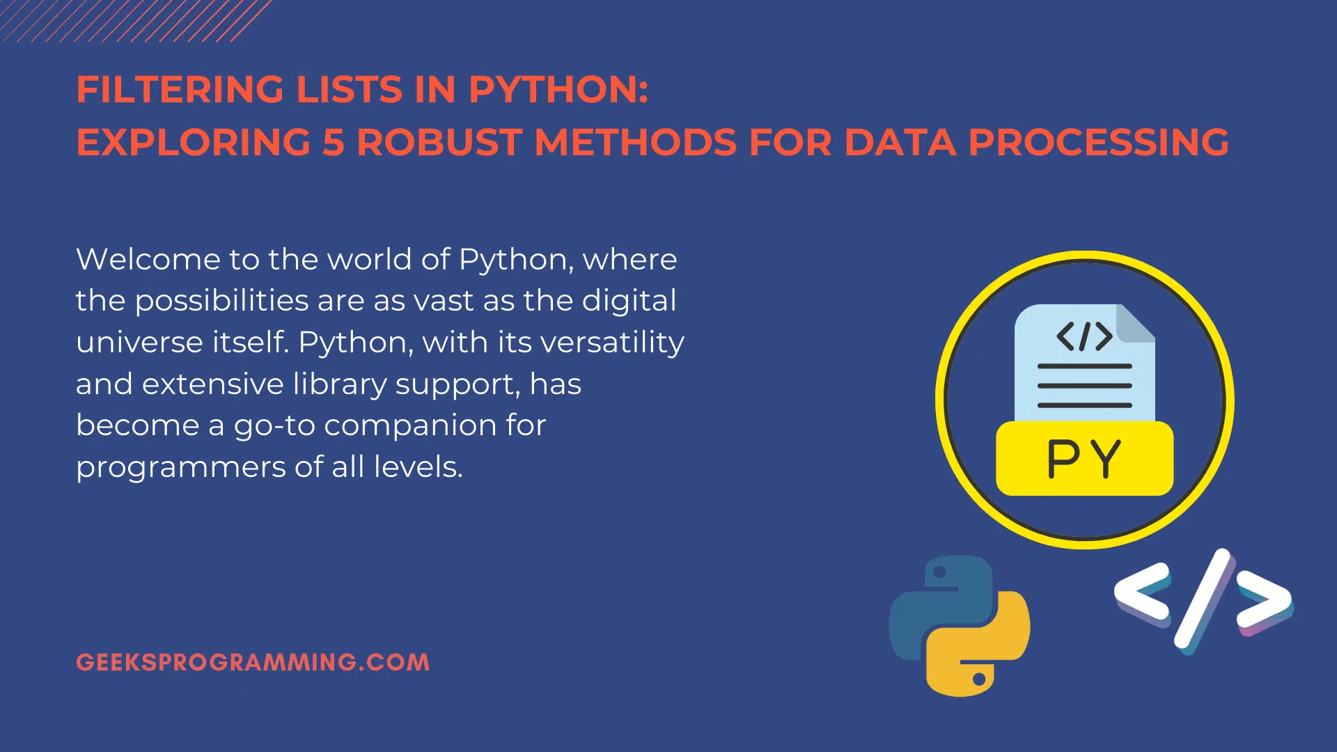 Code editor showing Python list filtering with filter() and list comprehensions
