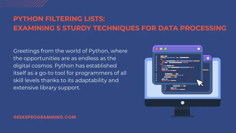 Python list filtering methods illustrated with code snippets