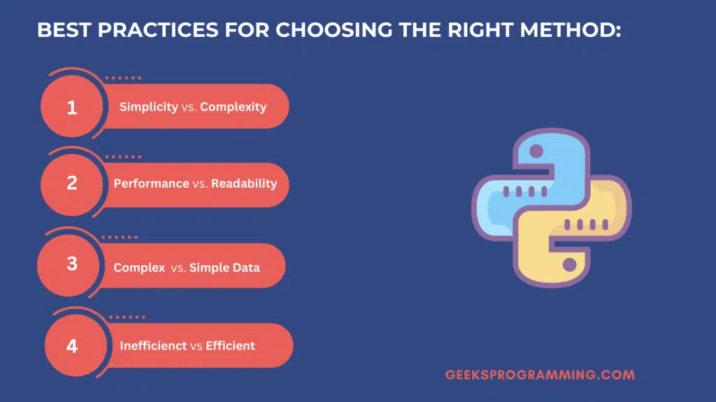 Decision guide for selecting a Python list filtering method