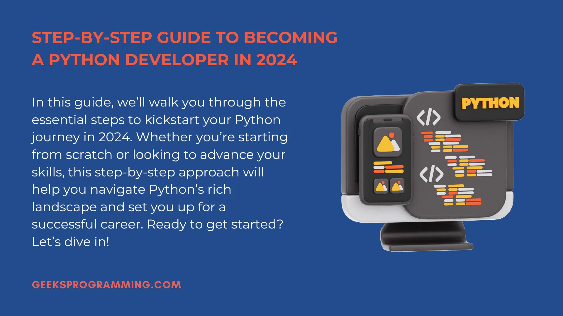 Python developer roadmap showing language concepts, frameworks, and career steps